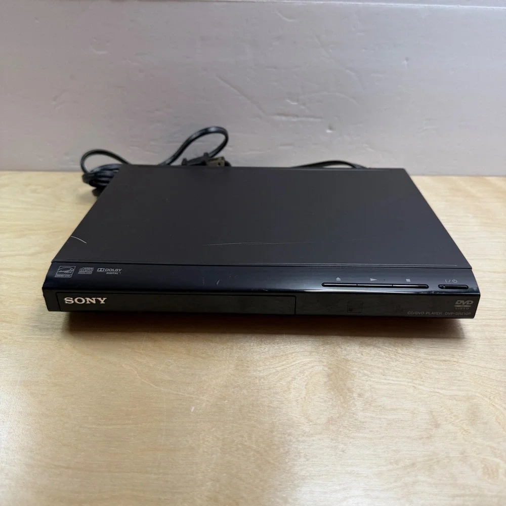 Sony DVP-SR210P DVD Player Black Progressive Scan with Remote and AV Cables